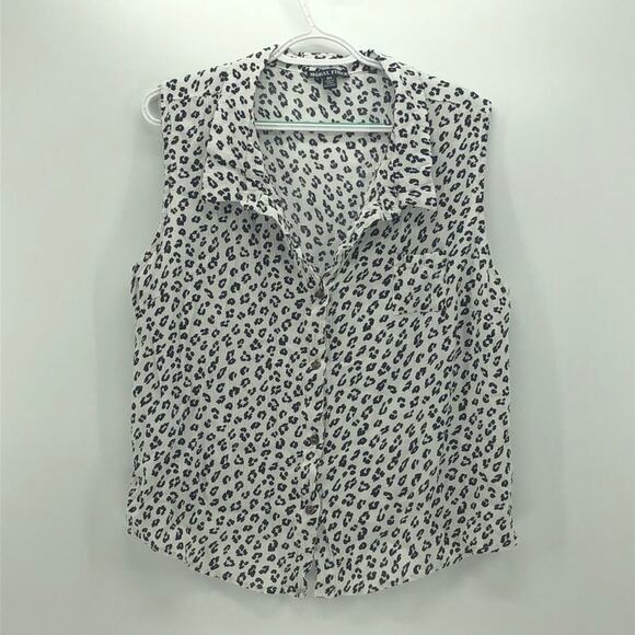 Moral Fiber leopard print top black and white office casual sz 3X - Picture 1 of 3